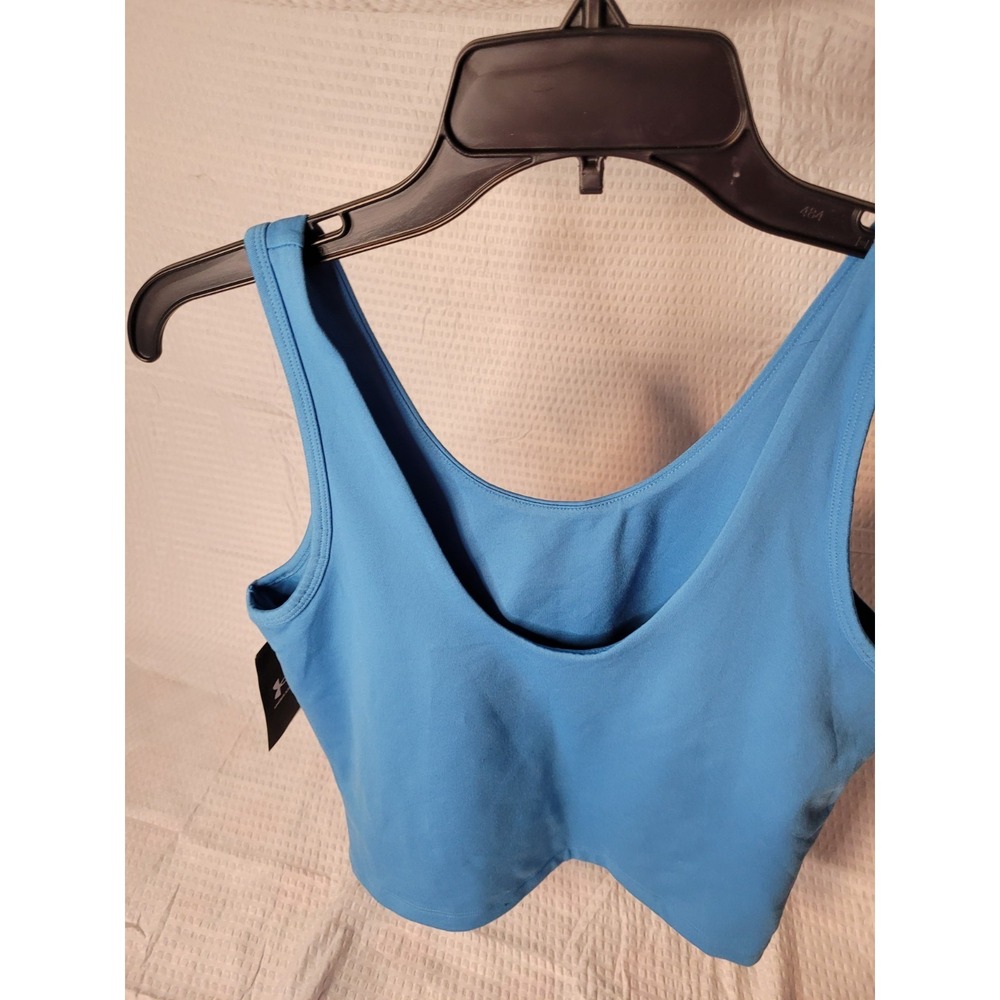 Under Armour Womens Motion Tank Blue Fitted Activewear Top 1379046 Large NEW